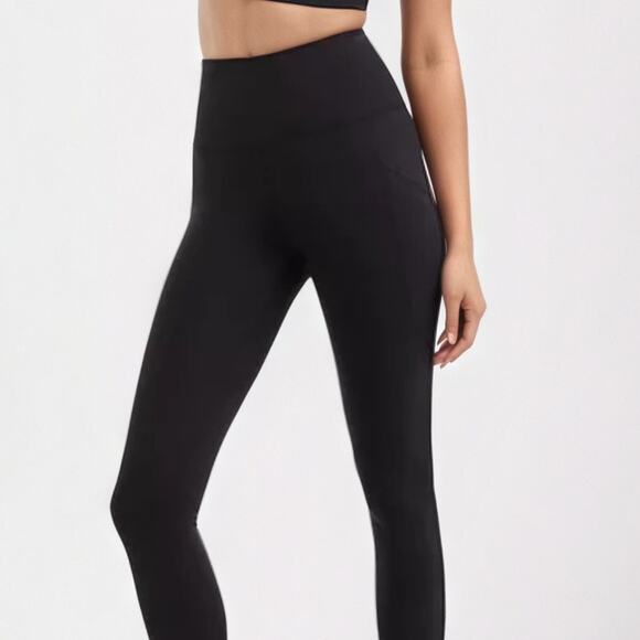 NWT Ideology Womens Workout Leggings Side Pocket Plus Size Black XXL - Picture 1 of 8